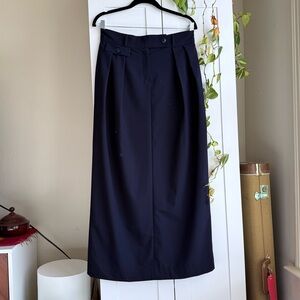 The Frankie Shop Dark Blue Maxi Pencil Skirt
